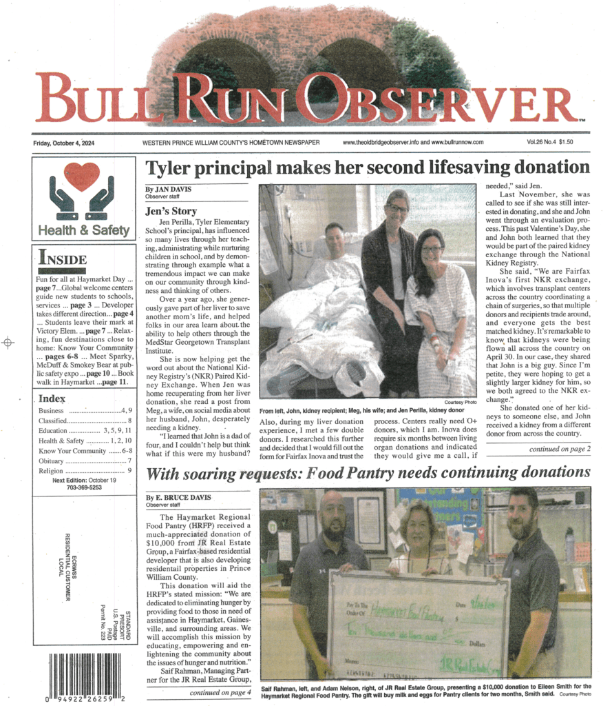 JR Real Estate Sponsors Haymarket Regional Food Pantry JR Real Estate